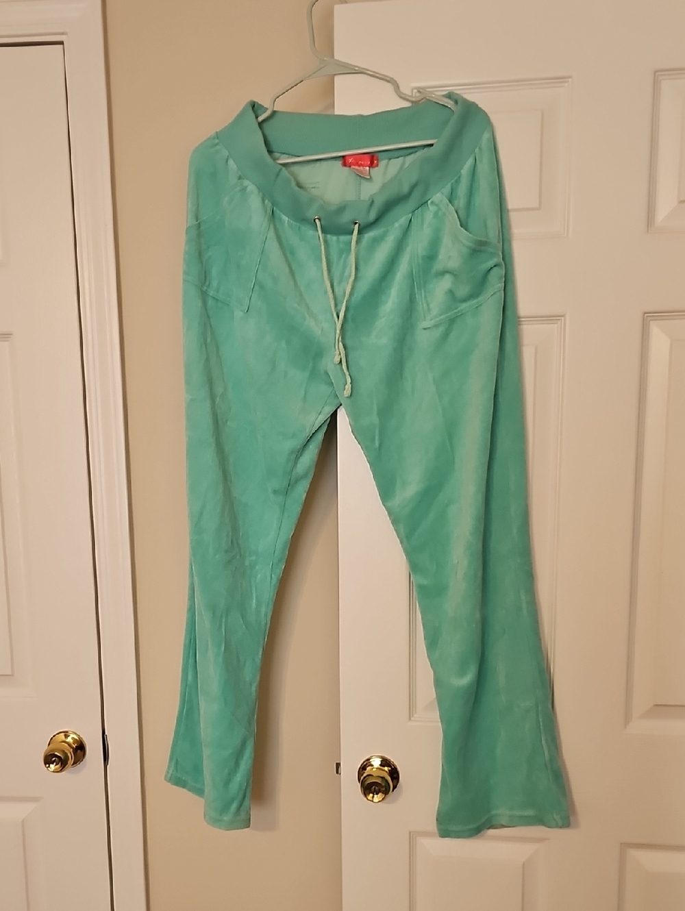 Love Nation Mint Green Velour Drawstring Joggers